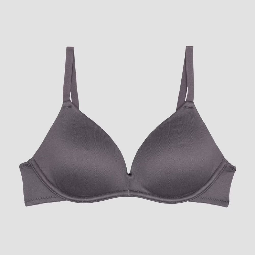 Maidenform‎ Youth Girls Size 32A Contour Microfiber Underwire Bra in Gray 1012